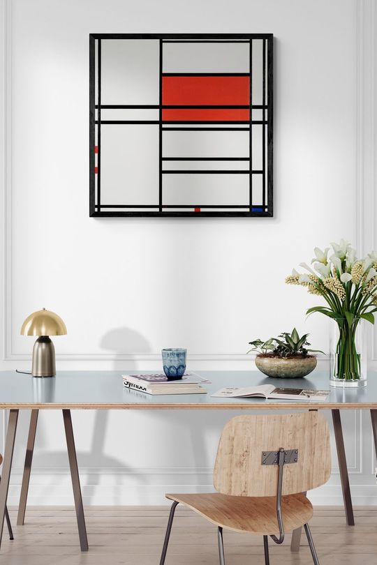 Tranh Canvas Trừu Tượng Tổng Hợp Ô Màu Sắc 13