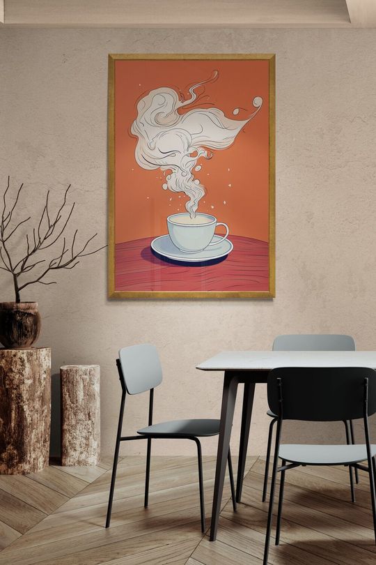Tranh canvas trang trí quán cafe đậm đà hương vị