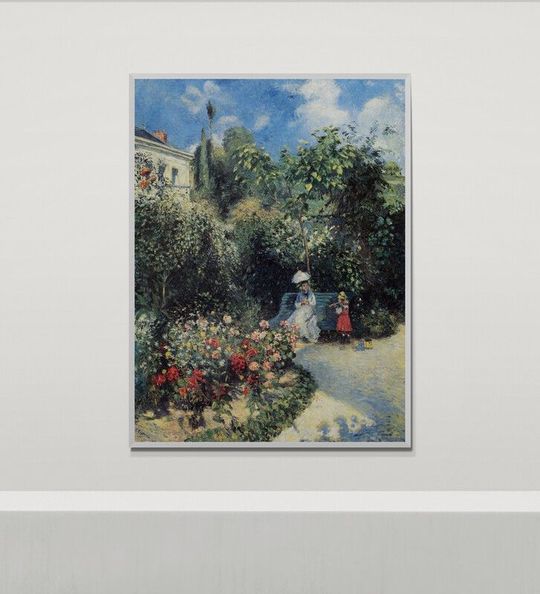 Tranh canvas Camille Pissarro's In the Garden of Les Mathurins at Pontoise (1877)