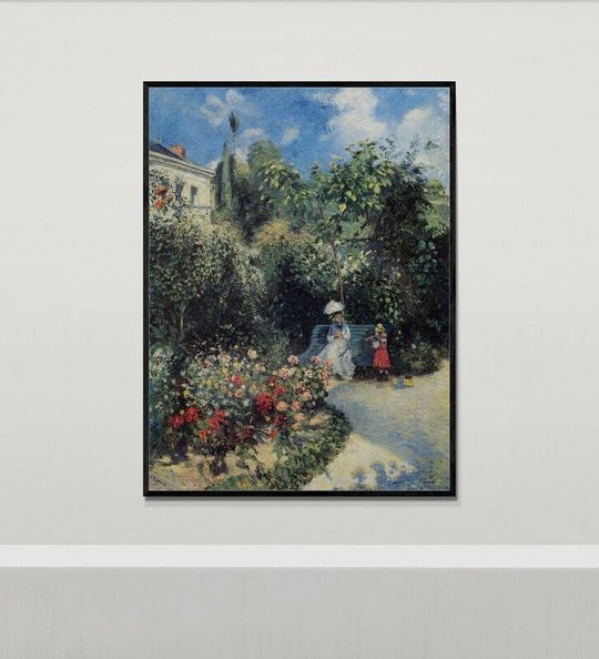 Tranh canvas Camille Pissarro's In the Garden of Les Mathurins at Pontoise (1877)
