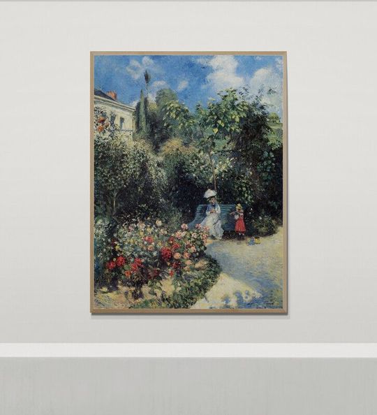 Tranh canvas Camille Pissarro's In the Garden of Les Mathurins at Pontoise (1877)