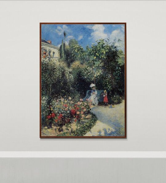 Tranh canvas Camille Pissarro's In the Garden of Les Mathurins at Pontoise (1877)