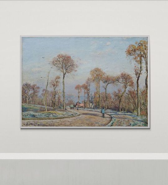 Tranh canvas The Road to Versailles, Louveciennes Morning Frost (1871)