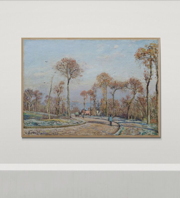 Tranh canvas The Road to Versailles, Louveciennes Morning Frost (1871)