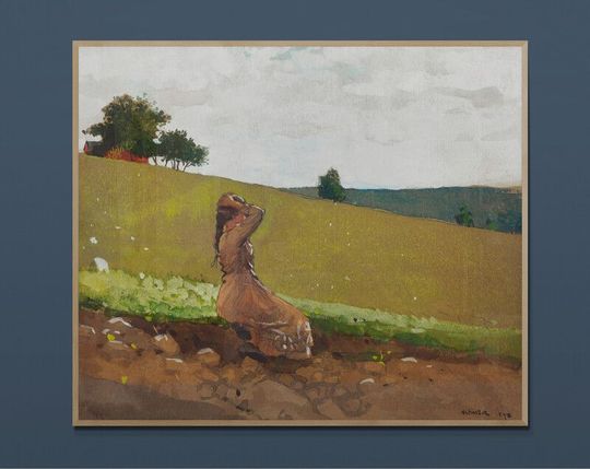 Tranh canvas The Green Hill (1878) by Winslow Homer