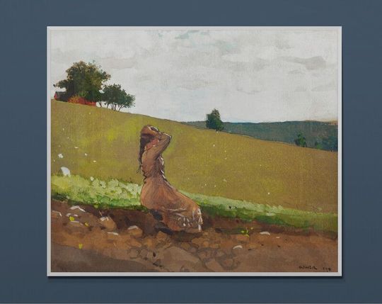 Tranh canvas The Green Hill (1878) by Winslow Homer
