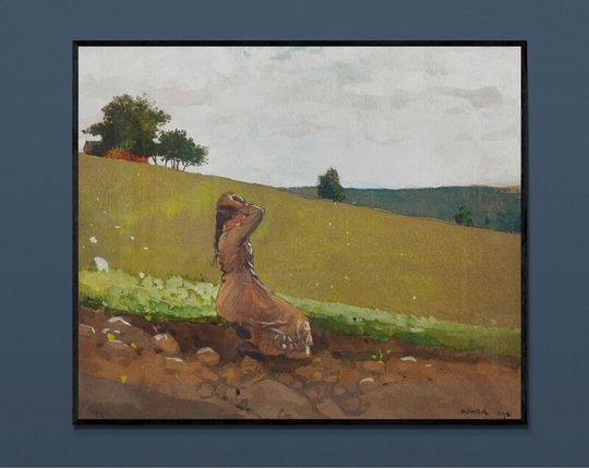 Tranh canvas The Green Hill (1878) by Winslow Homer