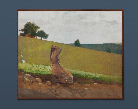Tranh canvas The Green Hill (1878) by Winslow Homer