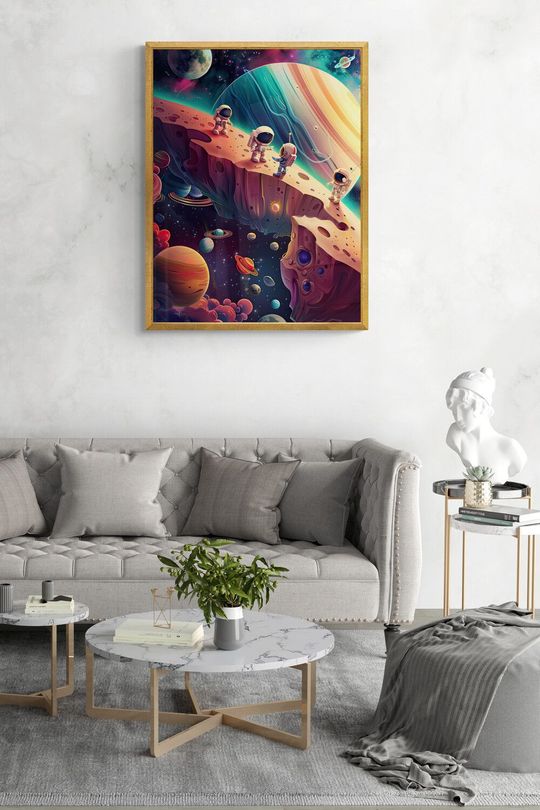 Tranh canvas vũ trụ hành trình