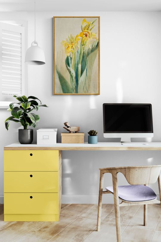 Tranh canvas hoa vàng