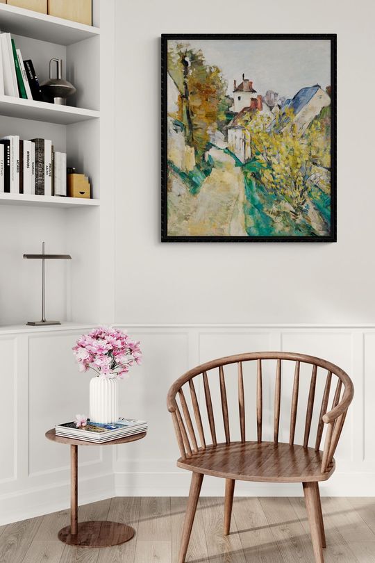 Trang canvas phong cảnh làng nhỏ