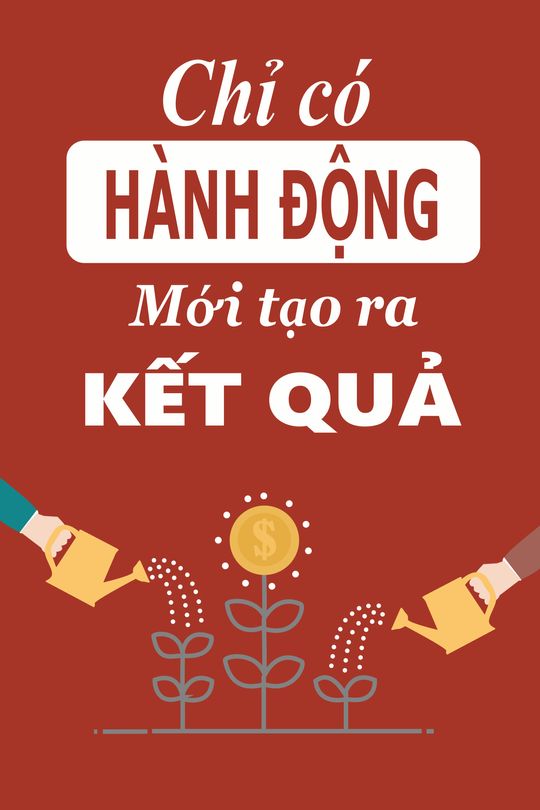 Tranh canvas động lực Hành động tạo ra kết quả
