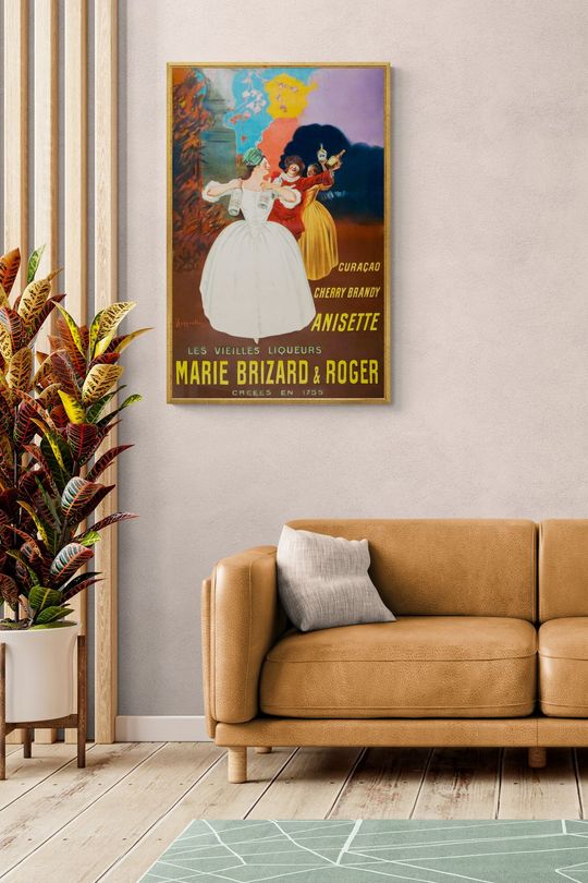 Tranh canvas Poster quảng cáo rượu cổ