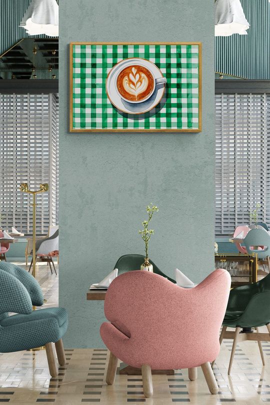 Tranh canvas trang trí quán cafe hương ban mai