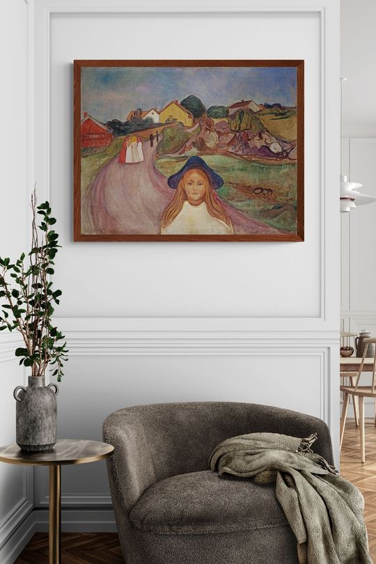 Tranh canvas cổ điển Đường ở Asgardstrand