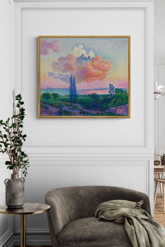 Tranh canvas ấn tượng Bầu trời hồng