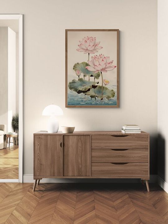 Tranh canvas phong thủy Sen An Lạc
