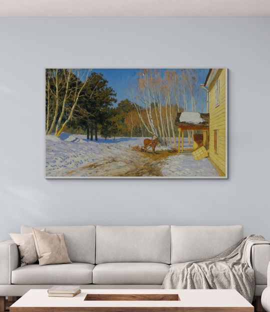 Tranh canvas phong cảnh March by Isaac Levitan