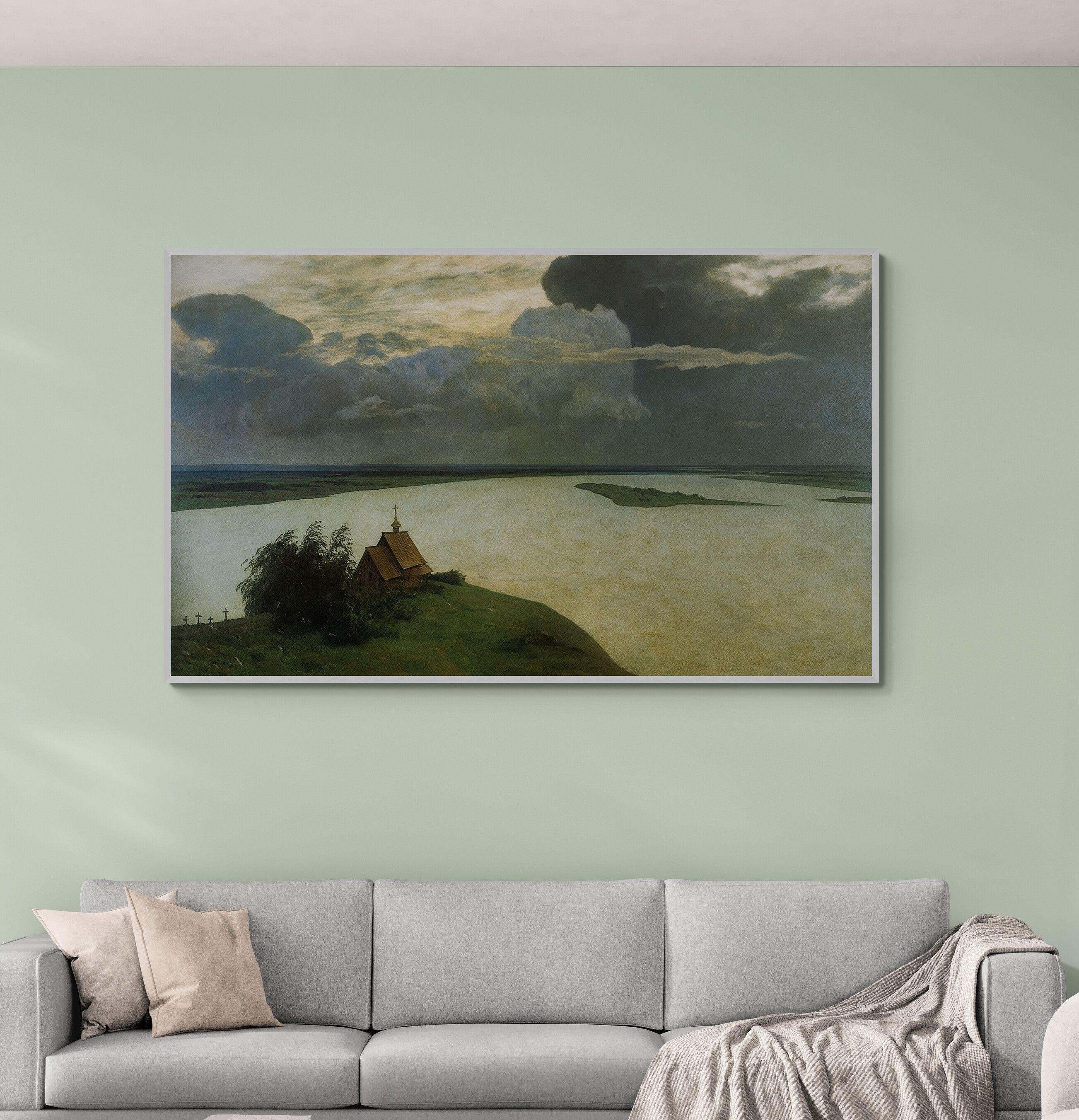 Tranh canvas phong cảnh Above the eternal tranquility by Isaac Levitan