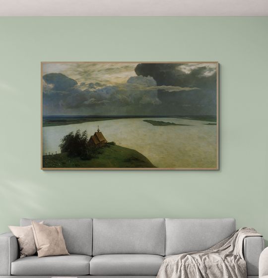 Tranh canvas phong cảnh Above the eternal tranquility by Isaac Levitan