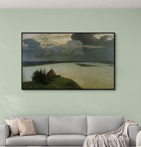 Tranh canvas phong cảnh Above the eternal tranquility by Isaac Levitan
