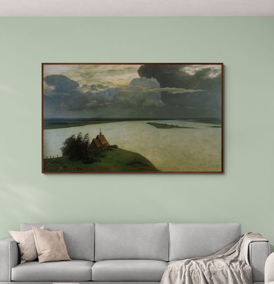 Tranh canvas phong cảnh Above the eternal tranquility by Isaac Levitan