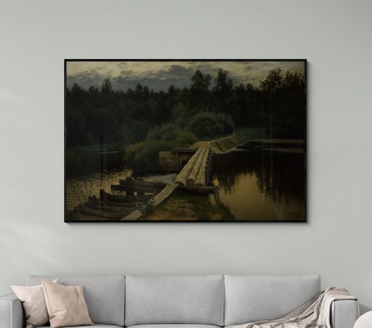 Tranh canvas phong cảnh By the whirlpool by Isaac Levitan