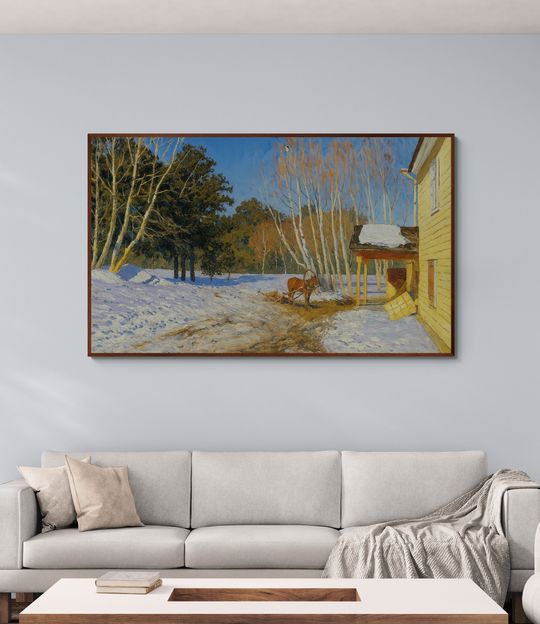 Tranh canvas phong cảnh March by Isaac Levitan
