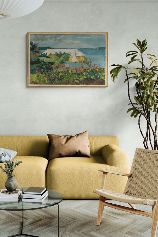 Tranh canvas phong cảnh thiên nhiên bên bờ biển