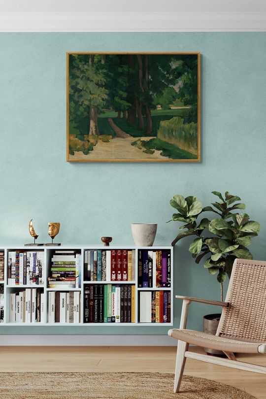 Tranh canvas phong cảnh con đường rợp bóng