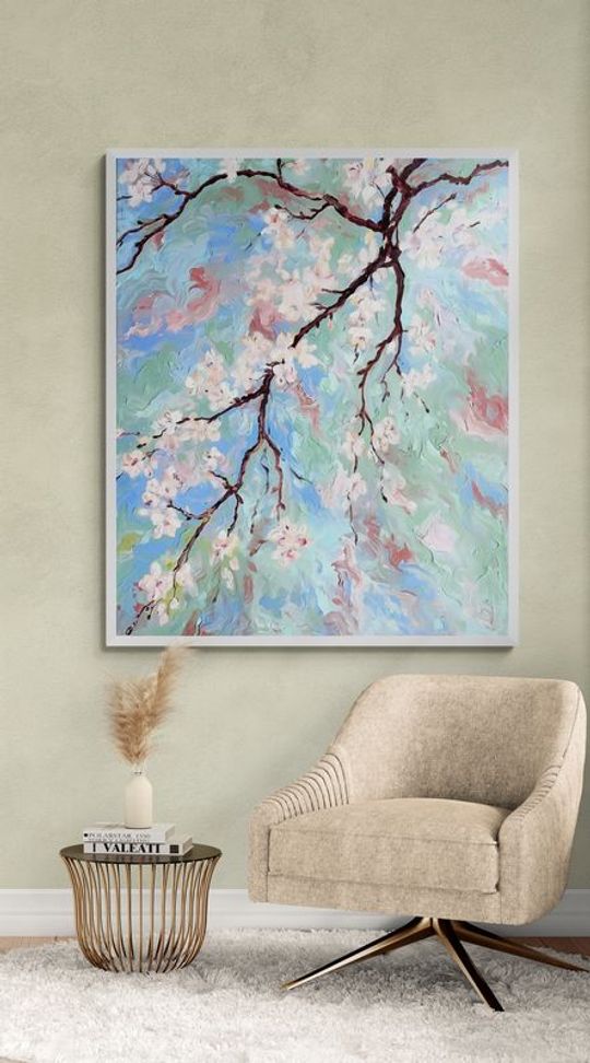 Tranh canvas Cành đào