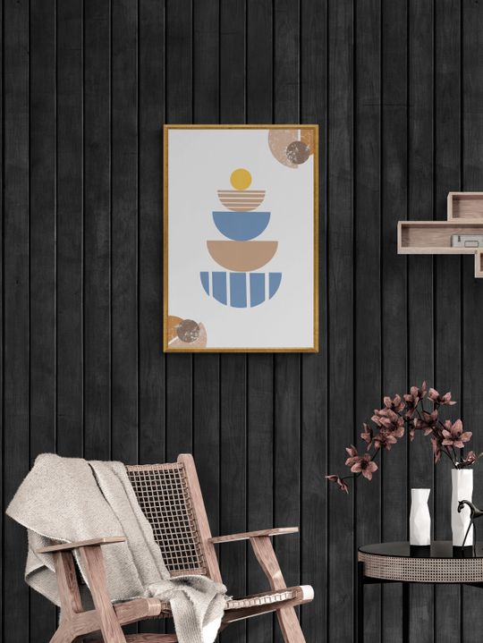 Tranh canvas boho trừu tượng 3