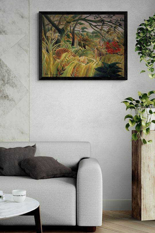 Tranh Canvas Thiên Nhiên Hổ Trong Cơn Bão