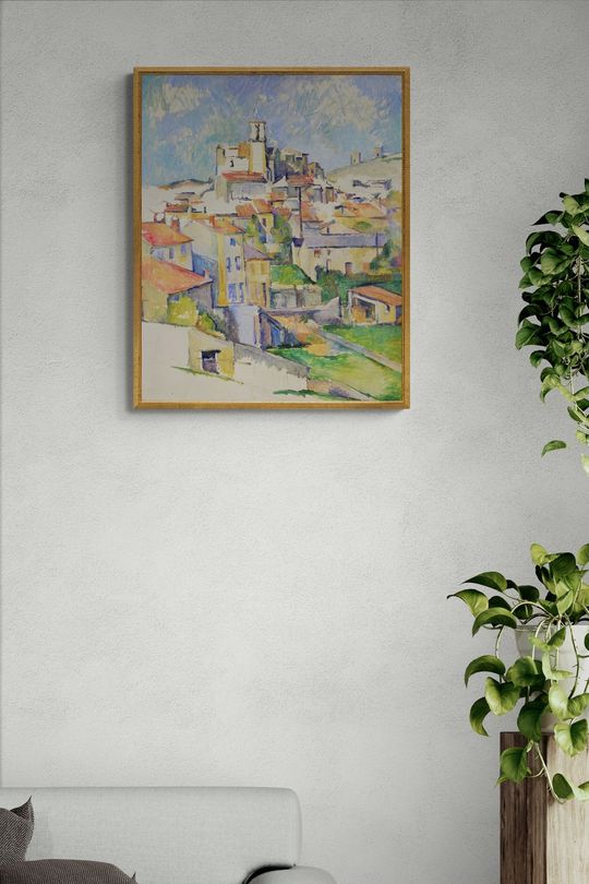 Tranh canvas phong cảnh nhà trên đồi 2