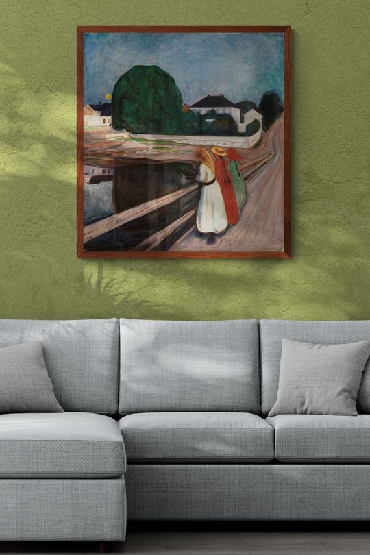 Tranh Canvas Ấn tượng Các Cô Gái Trên Cầu