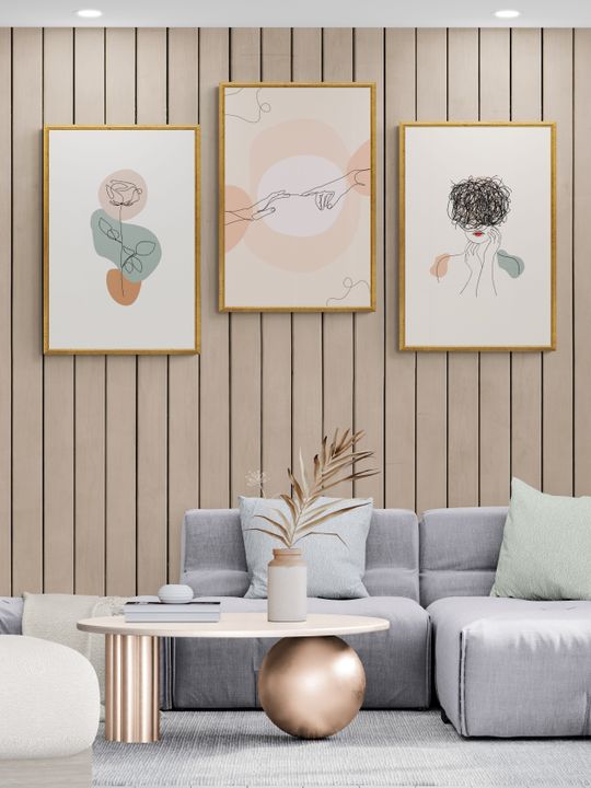 Combo 3 tranh canvas boho treo tường đơn giản