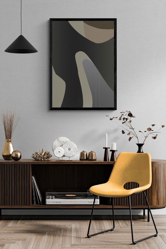 Tranh canvas trừu tượng tối giản 1
