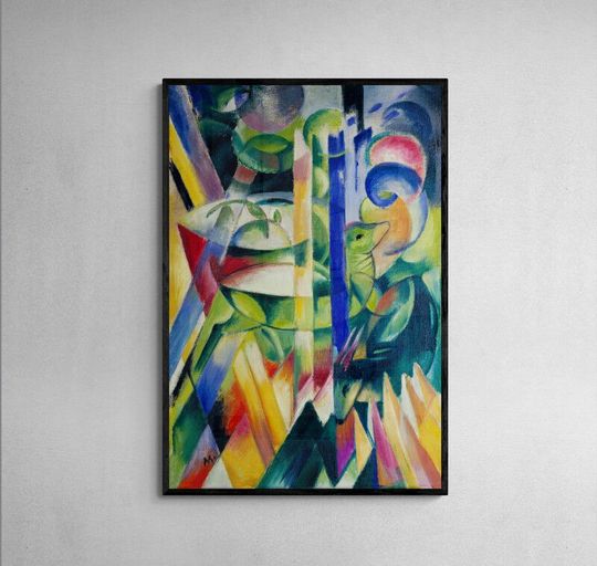 Tranh canvas The Little Mountain Goats by Franz Marc