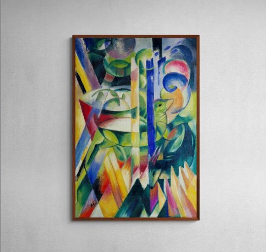 Tranh canvas The Little Mountain Goats by Franz Marc