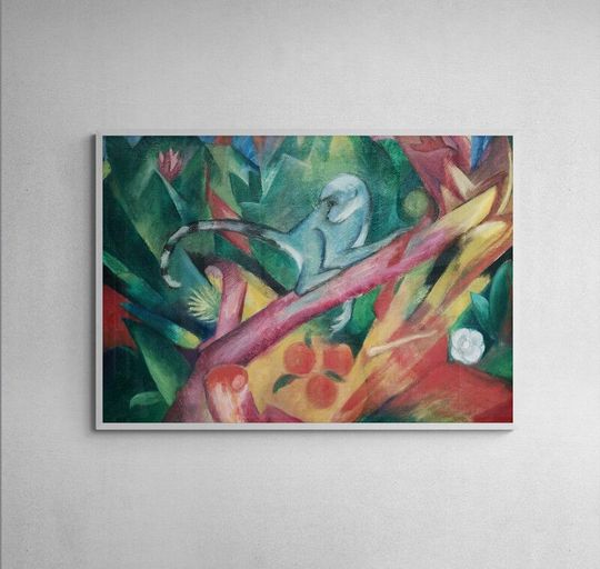 Tranh canvas The little monkey (1912) by Franz Marc