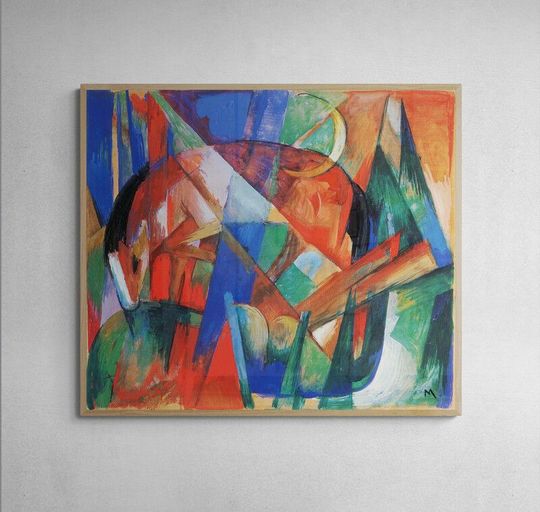Tranh canvas Franz Marc's Mythical creature II (horse) (1913)