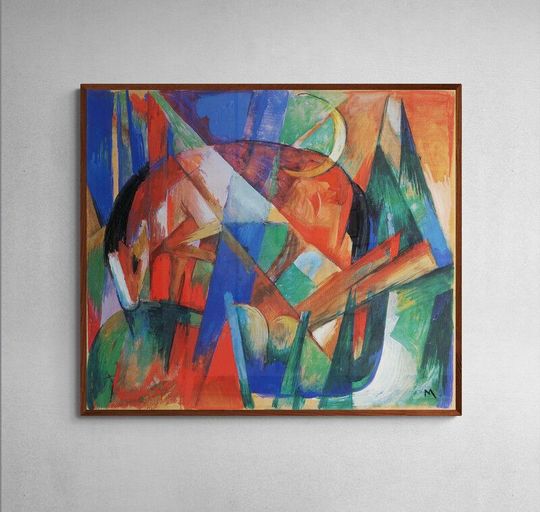 Tranh canvas Franz Marc's Mythical creature II (horse) (1913)
