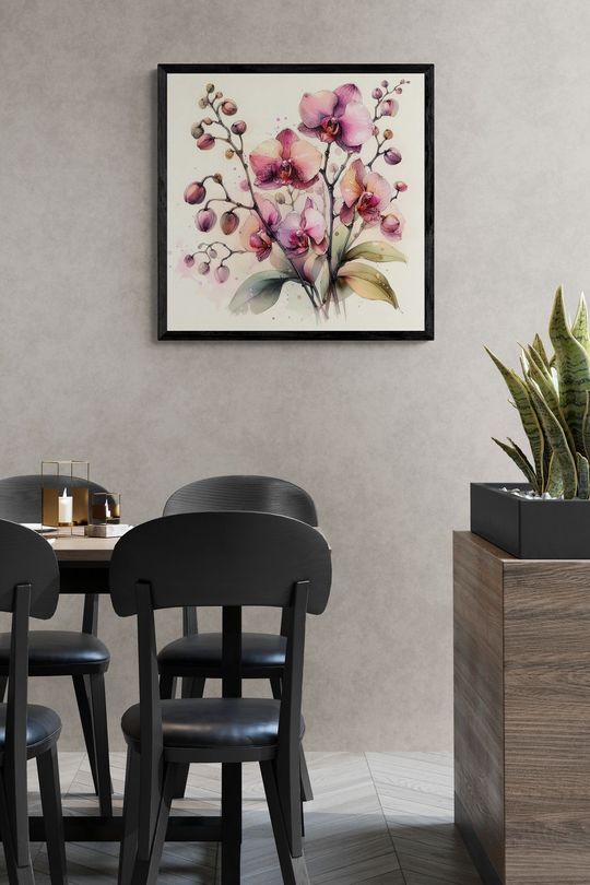Tranh Canvas Hoa Sắc Hoa Lan