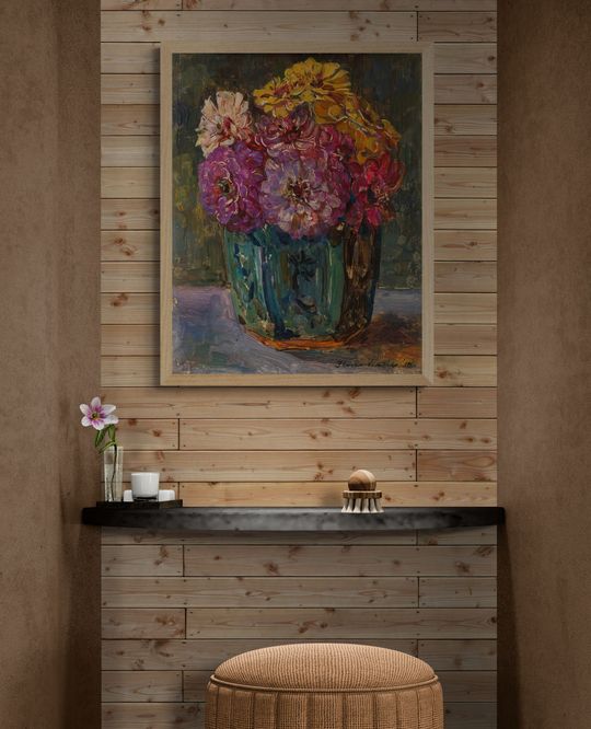 Tranh canvas tĩnh vật lọ hoa 2