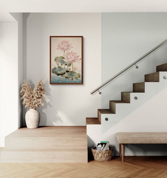 Tranh canvas phong thủy Sen An Lạc