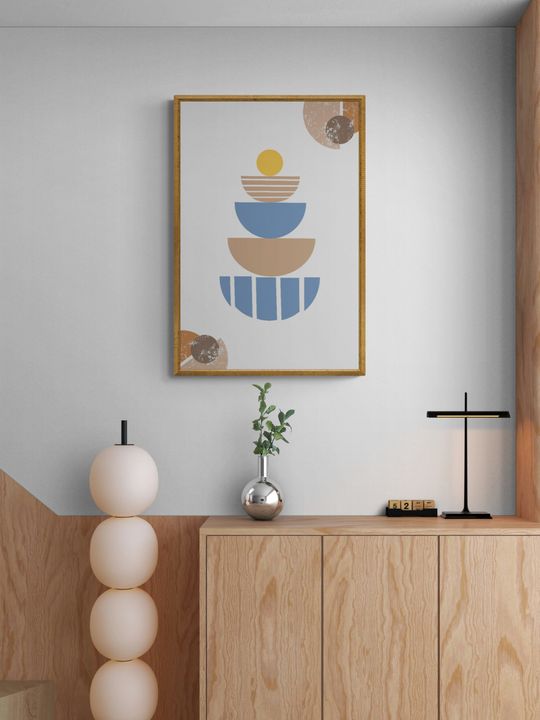 Tranh canvas boho trừu tượng 3