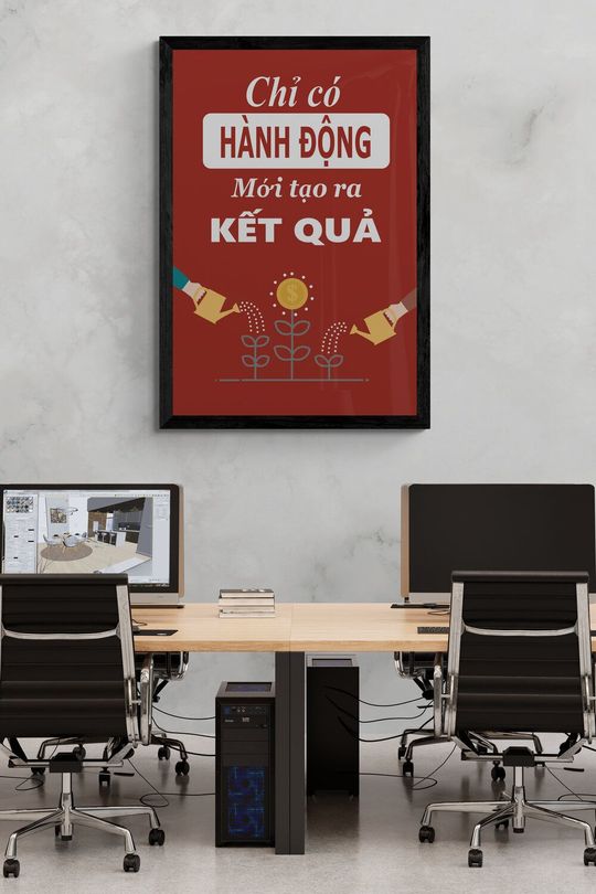 Tranh canvas động lực Hành động tạo ra kết quả