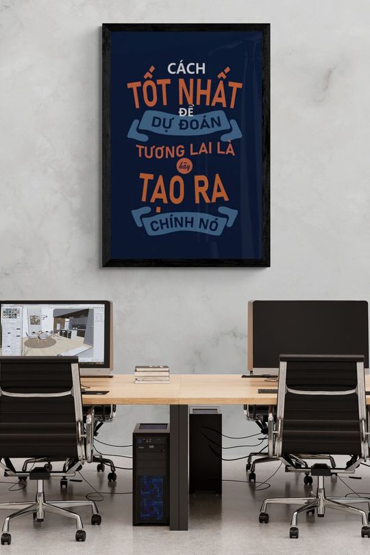 Tranh canvas động lực Tương lai phụ thuộc vào bản thân