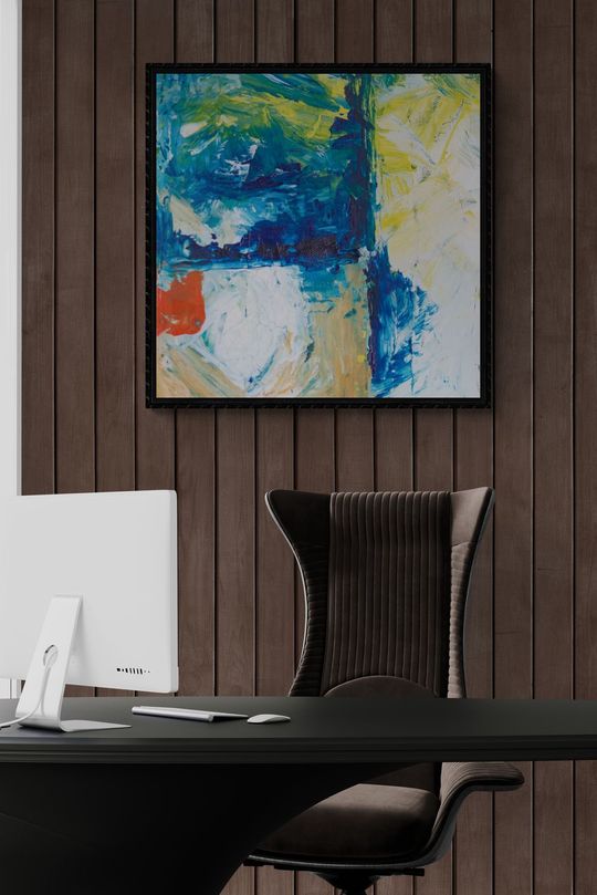 Tranh Canvas Trừu Tượng Đương Đại Xanh Đỏ 1