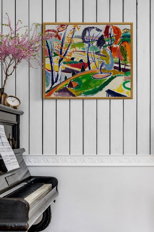 Tranh canvas phong cảnh vườn cây